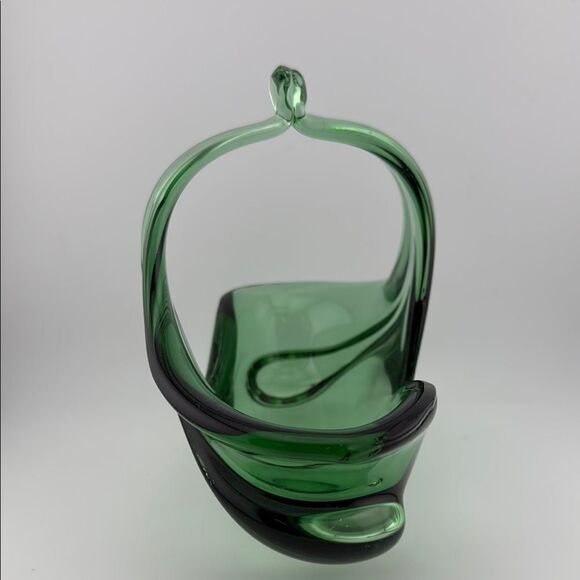 Elegant Green Glass Art Sculpture - Picture 2 of 4